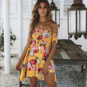 Hello Molly Party Favour Dress Yellow
